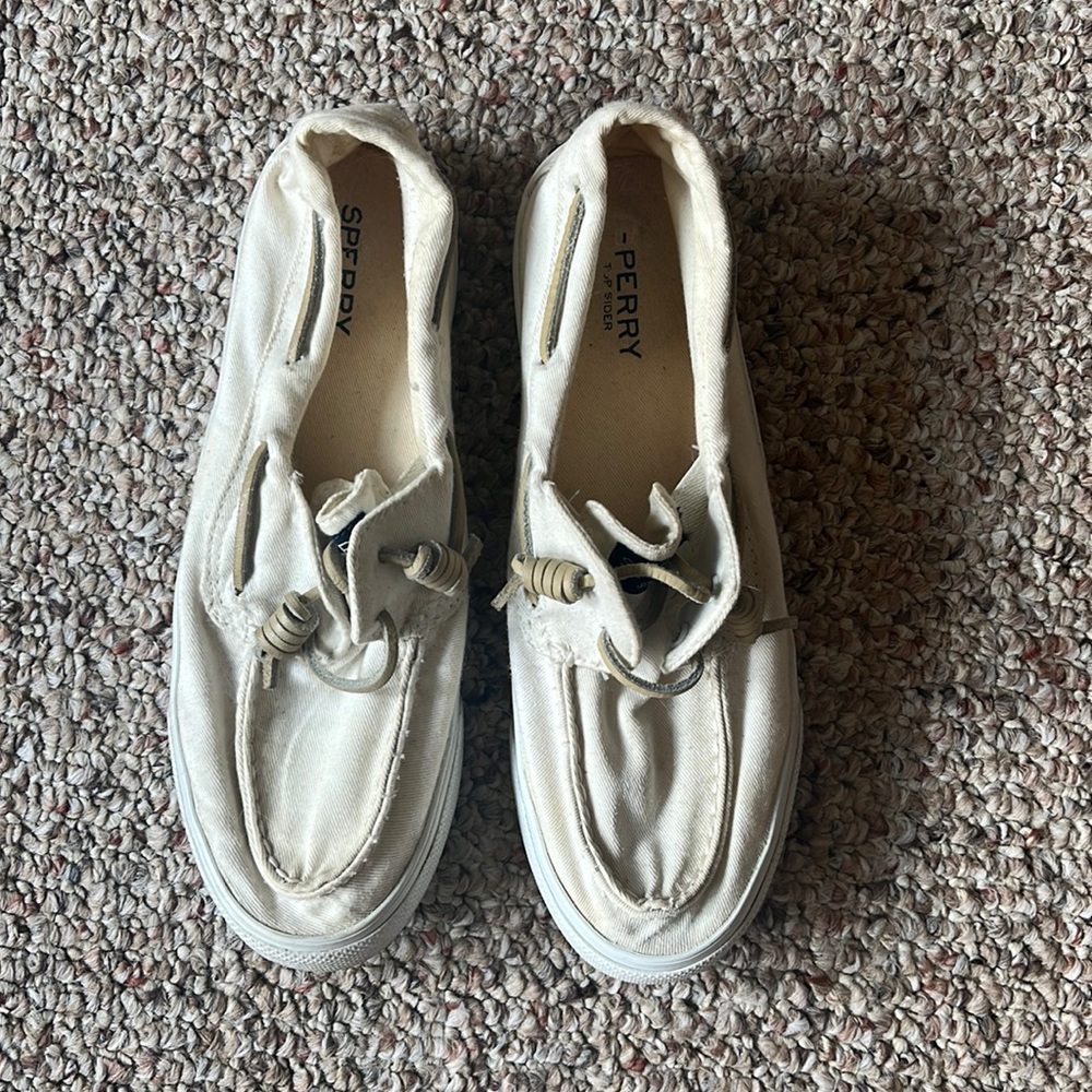 Women’s White Sperrys